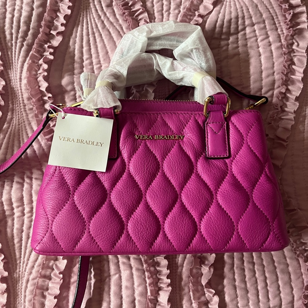 Vera Bradley Quilted Emma Mini Crossbody Magenta